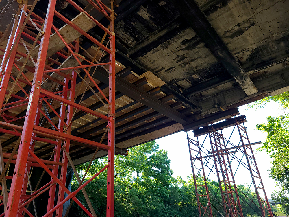 Kenton County Bridge Over CSX Demolition-underside