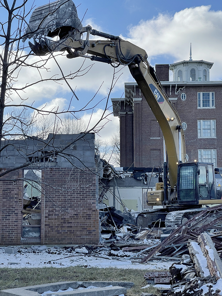 Kentucky School for the Deaf - Walker Hall Demolition-excavator