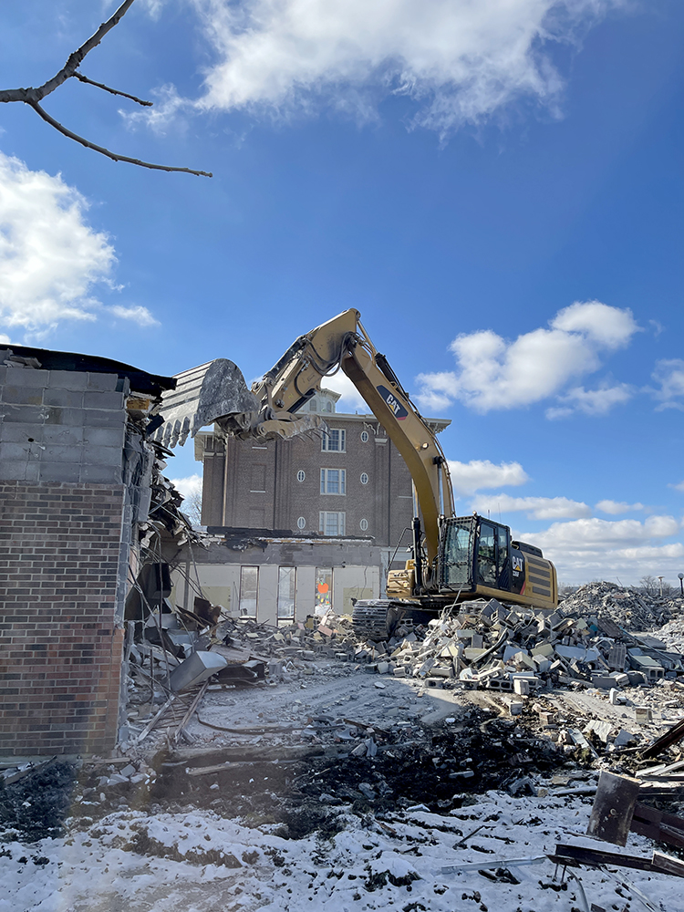 Kentucky School for the Deaf - Walker Hall Demolition-excavator3